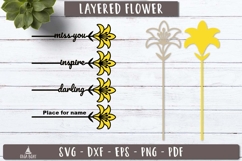3d Layered Flower SVG Laser Cut Bundle Product Image 7