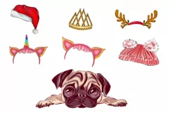 Christmas Animals Clipart, Christmas Clipart Sublimation png Product Image 5