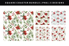Christmas Square Coaster Design | Square Coaster PNG Product Image 7