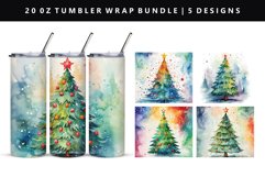 Watercolor 20oz Tumbler Wrap | Sublimation PNG Bundle Product Image 7