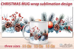 Christmas Mug Sublimation Template| Mug Wrap Cricut design Product Image 1