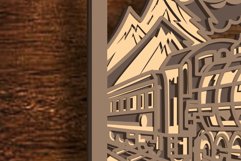 Train multilayer SVG/ Train cut file/ 3D layered mandala svg Product Image 6