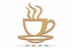 Coffee Cup Laser Cut File SVG Product Image 1