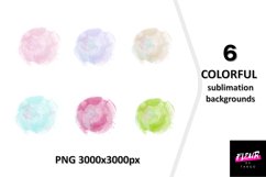 6 COLORFUL Sublimation Backgrounds v13 Product Image 1