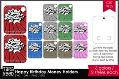 6 colors and 2 styles included in the Birthday Money Holder bundle