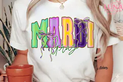 Brushstroke Mardi Gras PNG, Fleur De Lis Coquette PNG, Product Image 1
