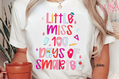 100 Days of School Png, Little miss 100 Days Smarter Png Product Image 3