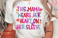 This Mama Loves Her Hearts On Her Sleeve Png Product Image 2