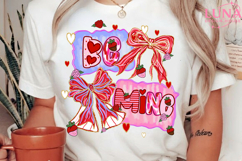 Be Mine Png, Valentine's Day Png, Coquette Bow Png, Preppy Product Image 1