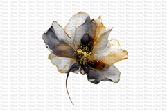 23 Dark and Gold Flowers PNG Product Image 6