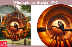 Sunset Hummingbird Wind Spinner, Summer Garden wind spinner Product Image 1