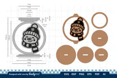Cute Christmas Candle Holder SVG | Laser Cut Decor Product Image 2
