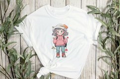 Cute Little Girl Sublimation Clipart Product Image 2