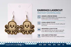 Cute Ocean Animal Earring SVG | Kawaii Sea Life Product Image 3