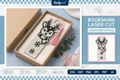 Cute Winter Animal Bookmark SVG | Snowy Reading Craft Product Image 2