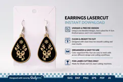 Cute Winter Animal Earring SVG | Laser Cut Jewelry Product Image 3
