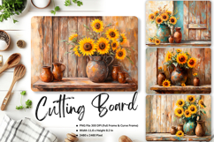 Sunflower Cutting Board Kitchen Chopping Board Sublimation6 Product Image 1