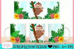 Sloth Mom Mug Wrap PNG| Cute Mother's Day Mug Templates Product Image 3