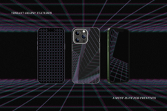 Y2K Glitch Grid Dark Grainy Effect Backgrounds Product Image 6