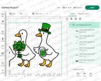 Just a lucky goose SVG PNG | Funny St. Patrick's Day Goose Product Image 4