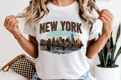 New York State PNG, Vintage NYC Skyline Sublimation Design Product Image 6