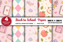Back To School Paper Pattern PNG Product Image 1