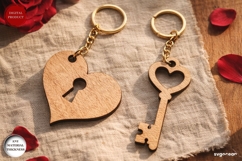 Puzzle Pieces Couple Keychains SVG Bundle | Laser Cut Product Image 6