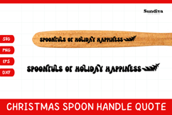 Christmas Wooden Spoon Handle Quotes SVG - Holiday Happiness Product Image 1