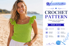 Ruffle Strap Tank Top Crochet Pattern PDF Product Image 2