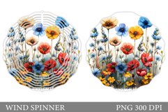 Wildflowers Wind Spinner. Summer Flowers Wind Spinner Design Product Image 1