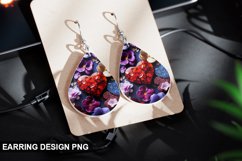 Valentines Day Teardrop Sublimation- Valentines Day Earring Product Image 1