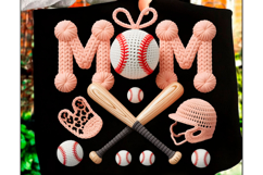 Baseball PNG, Faux Yarn Ball PNG, Baseball Mama PNG, Product Image 1