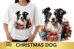 Cute Christmas Dog clipart, Dog Sublimation Product Image 1