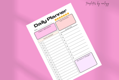 Cute Aesthetic Daily Planner Template Minimalist &amp; Editable Product Image 5