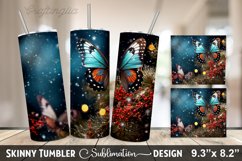Christmas Butterfly Tumbler Design Product Image 1