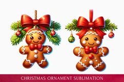 Watercolor Christmas Ornament sublimation png Product Image 1