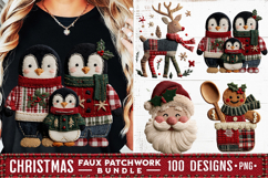 Christmas Patchwork Bundle 100 Designs PNGs Sublimation Product Image 9