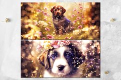 Dogs &amp; Fantasy Flowers | Mug Sublimation design bundle, JPG Product Image 6
