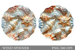 3D Seashell Wind Spinner. Sea Wind Spinner Sublimation Product Image 1