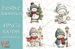 Christmas Snowman Clipart PNG Winter Holiday Characters Pnga Product Image 1