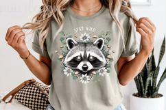 Stay Wild Raccoon PNG, Cottagecore Sublimation Design Product Image 5