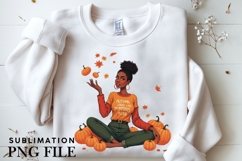 Motivational Autumn melanin woman png Product Image 5