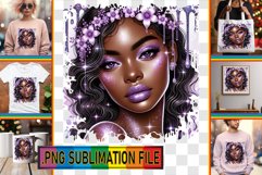 Cheerful TSHIRT Designs PNG, Afro Girl Product Image 1