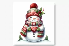 Snowman JPG, Snowman digital paper, Digital paper, JPG Product Image 2