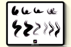 50 Procreate Hair Brushes | Procreate Brush | Fashion Product Image 2