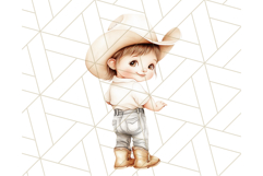 Cowboy Clipart PNG, Kid Western Country Graphic Product Image 2