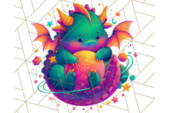 Cute Fantasy Dragon Clipart PNG, Bold Baby Dragon Clip Art Product Image 2