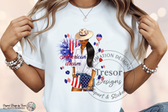 American Dream Patriotic Woman Design 4th of July USA Pride Product Image 2