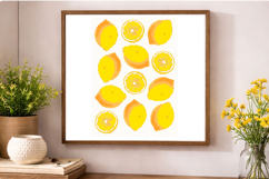 Cross stitch lemons embroidery pattern, yellow citrus fruit Product Image 6