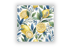 Mediterranean Lemon Watercolor Seamless Pattern Bundle Product Image 6